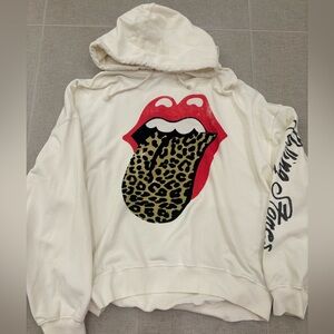 Daydreamer Cream Hoodie with Red Accents